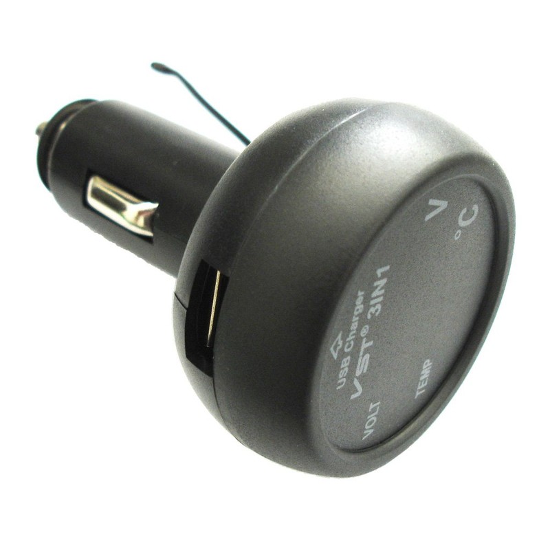 3 in 1 Car 12V 24V Green LED Digital Voltmeter