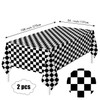 HEIPINIUYE 2 Pack Checkered Tablecloth Disposable 54 x 108 Inch