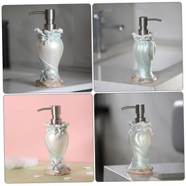 Zerodeko Style Refillable Soap Dispenser Stylish Pump Shampoo Bottle for Bathroom Kitchen Living Lightweight Design for Easy Dispensing of Liquid Soap Shower Gel Lotion