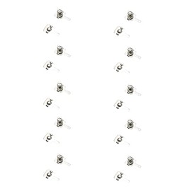 Unifizz AAA Batteries Metal Battery Spring Contact Plate 7.5 x 8MM Unipolar Plate Conversion Spring Nickeling Plate Contact Terminal for Remote Control Battery Charger 10 PCS