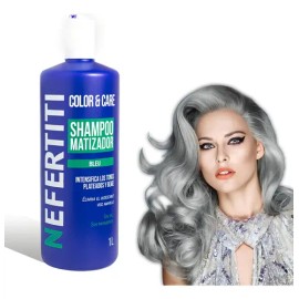 Shampoo Matizador Azul Sin Sal Neutraliza Tonos Amarillos                                                                                             