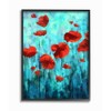 Stupell Industries Red Poppies Growing in Blue Sky Floral Design
