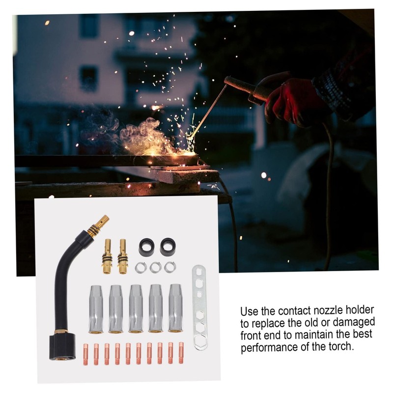 LALAFINA Mig Welding Accessory Kit Welder Tips Nozzle Holder and