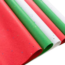 60 Sheets 20" x 20 Red White Green Tissue Paper with Glitter Bulk, Chrismas Tissue Paper for Gift Bags,Sparkle Gift Wrapping Tissue Paper for Christmas Valentine's Day Holiday