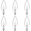 Seigun 60 Watt Clear Candelabra Base (E12) 110V_120V,Flame Shaped Incandescent
