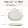 Magclay Ceramic Serving Platter, 13.7 Inch Large Oval Serving Trays,