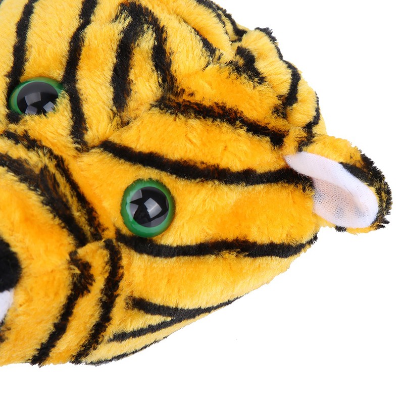 Plush Fabrics Cartoon Tiger Pattern Golf Putters Head Covers Headcovers