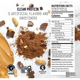 Ascent - Proteína aislada de suero en polvo 100%, sin edulcorantes ni sabores artificiales, sin gluten, 0.19 onzas de BCAA, 0.09 onzas de leucina, ami