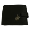 Rabbit Black Leather Mens Wallet RFID Protection