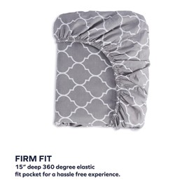 VISI-ONE BLC Queen Quatrefoil Sheet Set, Super Soft Brushed Microfiber 1800 Thread Count Bedding, Extra Soft Cooling Bed Sheet, Deep Pocket up to 15-inch Mattress, Wrinkle, Fade, Shrink Resistant