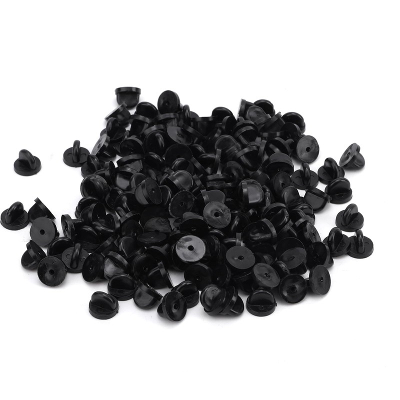 Tinoaly 150pcs Rubber Pin Backs, Butterfly Clutch Replacement Backing Keepers