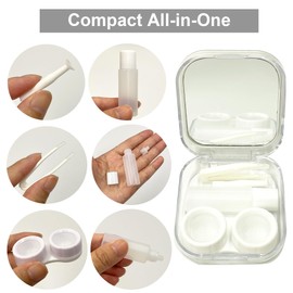 Howinn Butterfly Contact Lens Case Travel Size, Eye Contact Case Cute Colored Contact Lenses Applicator Removal Tool Kit with Mirror Solution Bottle for Daily Outdoor