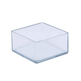 Flyshop 12PCS Chair Leg Caps Tips PVC Patio Floor Protectors Flexible Non-Scratch Square Furniture Table Feet Covers, 2-3/4" x 2-3/4", 70 x 70 mm, Transparent