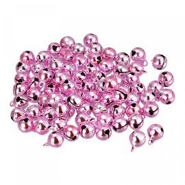 sourcing map Jingle Bells, 8mm 80pcs Small Bells for Craft DIY Christmas, Pink