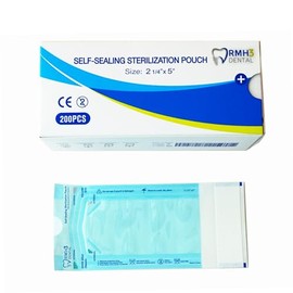 RMH3 Dental Self-Sealing Sterilization Pouches, 2.25 x 5 inches, 200 Count