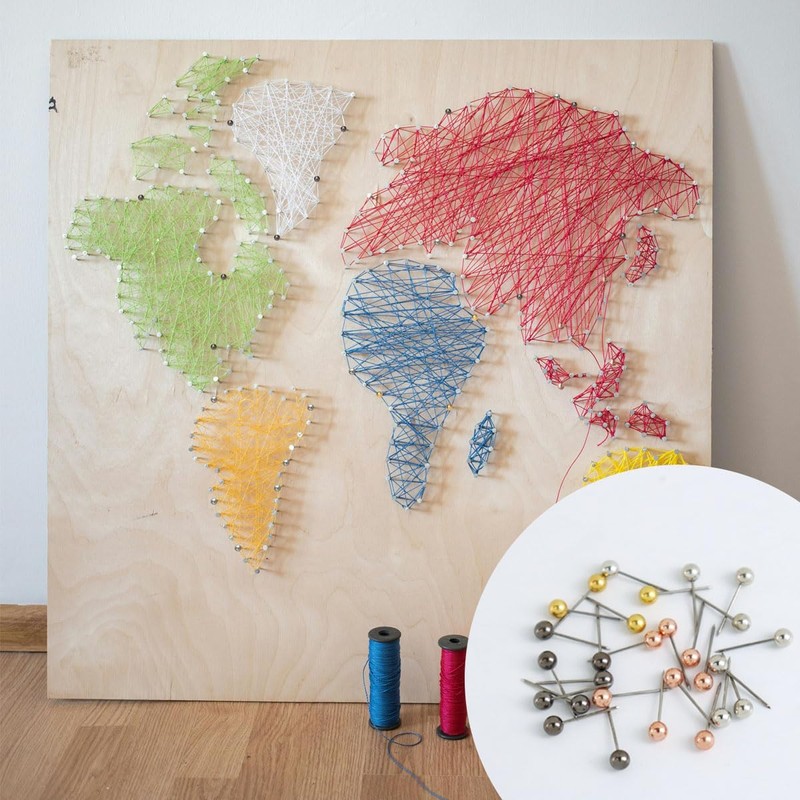 200 Pieces Map Push Pins, Small Round Head Marking Pins,