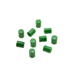 KAISH 10pcs Green Guitar Scalloped Edge Amplifier Knob Cylinder Effect Pedal Knobs