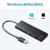 Sanwa Supply USB 3.1+2.0 Combo Hub with Card Reader USB-3HC316BKN