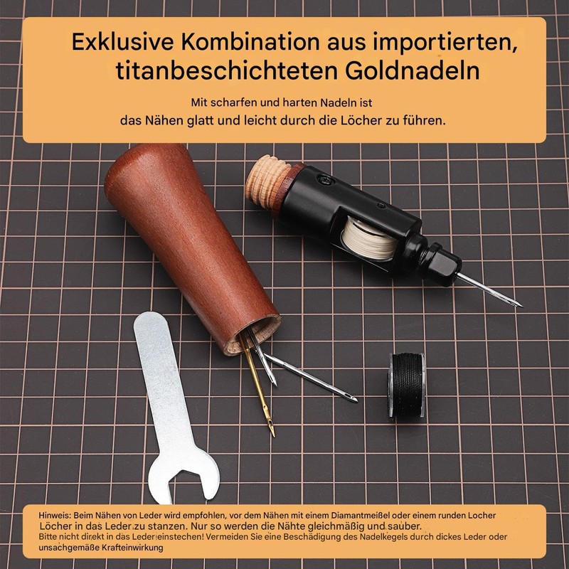 WUTA Sewing awl, professional hand sewing device, leather sewing kit