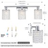 Luburs Bathroom Light Fixtures 3-Lights Crystal Wall Sconce Vanity Light