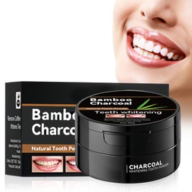 Teeth Whitening Powder, Teeth Restoration Powder, Teeth Whitening Powder, Tooth Powder for White Teeth, Freshens Breath, Natural White Teeth, for Teeth Whitening & Teeth Cleaning, 60 g (Black)