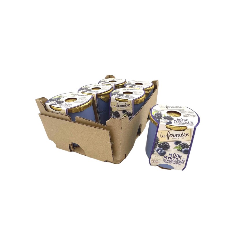 La Fermiere Blackberry & Blueberry Yogurt 140g x 6