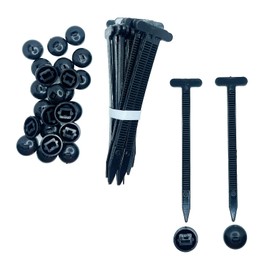 Nylon Universal Cable Tie Buckle, Heavy Duty Self-Locking Nylon Zip Ties Holder, UV-Resistant Fasteners for Car Fender Trunk Repair, Wire Bundling, Home & Garage Use (100)