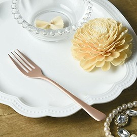 Tsubame 三条 retoroeregante Pink Gold Dessert Fork