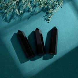 XIANNVXI 2 Inch Obsidian Crystals Healing Crystal Wall Gemstones Stones Tower Natural Hexagonal Point Rods Meditation Energy Therapy Stones