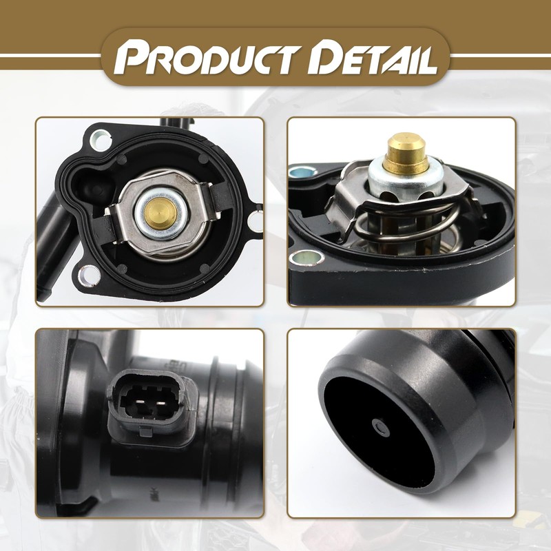 Engine Coolant Thermostat Housing Assembly, Compatible with Chevy Cruze 2011-2015,