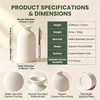 White Matte Ceramic Bud Vase, 5" Small Minimalist Vase for