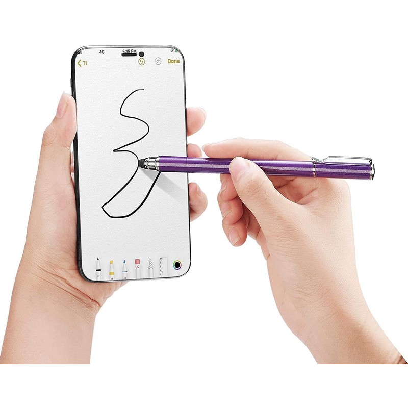Purple Stylus Touch Screen Pen Fiber Tip Compatible with Lively
