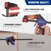 WORKPRO 150mm Ratchet Bar Clamp Set, 285mm Spreader, Quick Release