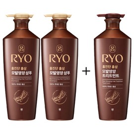 ryo Ryeo Hongjindan 820ml (2 Shampoos + 1 Treatment), 1 Set / 려 홍진단 820ml (샴푸2+트리트먼트1), 1세트