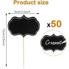 YXL 50Pcs Blank Toothpick Food Flags, Food Flags for Buffets to Write On, Blank Buffet Labels for Cupcake Toppers Party Decorations