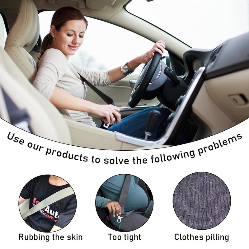 povtii 2PCS Car Seat Belt Cover Pad, Soft Auto Seatbelt