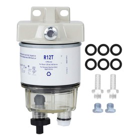 Fuel Filter Housing, R12T Boat Marine Rotation Fuel Filter Water Separator Fits for Speedboat