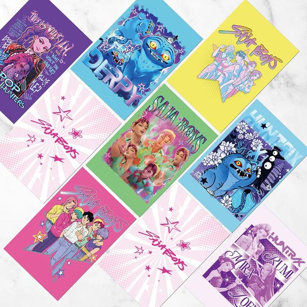 55pcs Girls Group Laser Photo Card Series Graffiti Stickers Suitable