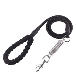 Dog Leash with Shock Absorber Spring 5FT Heavy Duty Dog Training Leashes Slip Leash Rope Comfortable Padded Handle Heavy Duty Slip Leads for Dogs