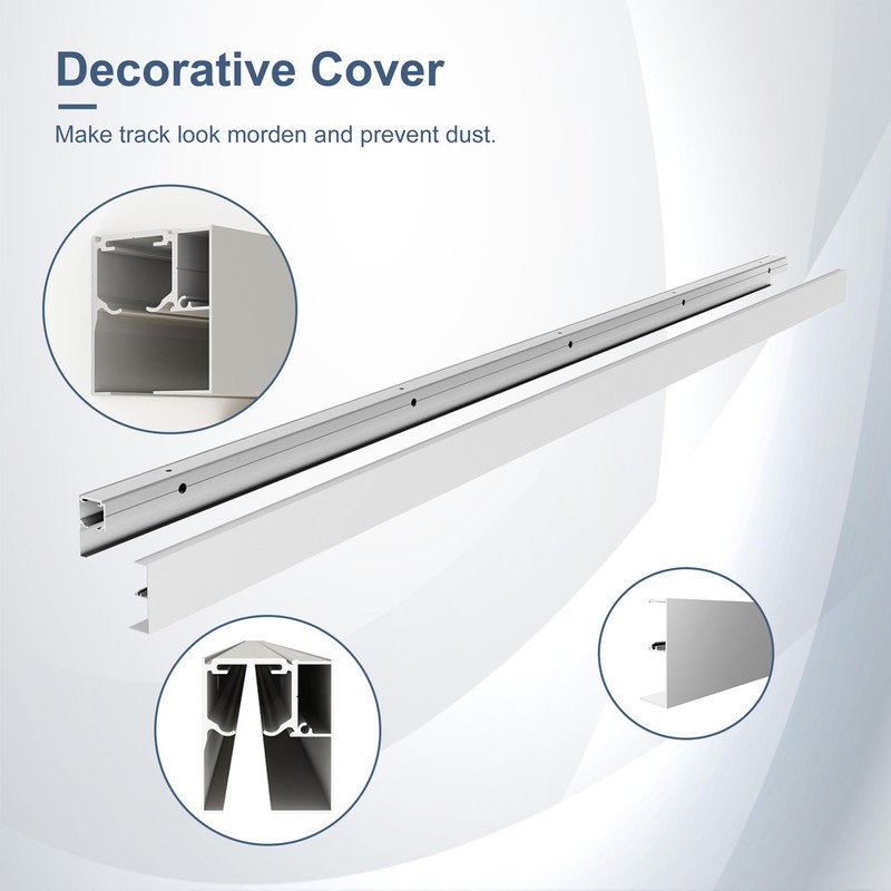 JUBEST 6FT Sliding Barn Door Track Kit, Aluminium Box Rail