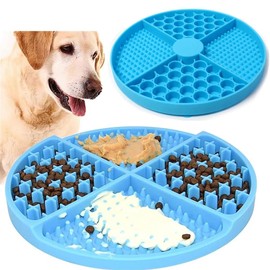 Pet Supplies Silicone Licking Mat Cat Slow Feeder with Suction Cup Slow Feeding Pad Dog Licking Pad Anxiety-Relieving Utensils (Red)