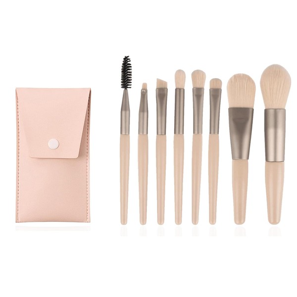 8Pcs Travel Makeup Brush Set Mini Makeup Brushes Set Portable