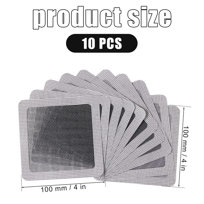 10pcs Mesh Repair Patch, Self Adhesive Window Screen Repair Kit