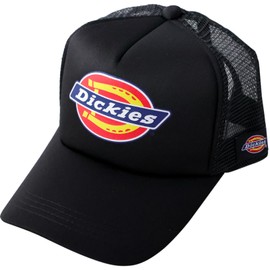 Dickies 874 Standard Logo Urethane Mesh Cap, Hat, Men's, Women's, Unisex, Solid Color, 874 Street Cap, (01) Black, Free size