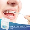 840D Fluffy Floss Threaders,Deep Clean Dental Floss for Braces, Bridges,