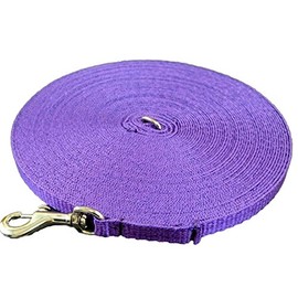 Dog Pet Puppy Training Lead Leash 50ft 15m Long Obedience Recall 1” Wide Easipet (Purple)