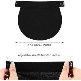 6 Packs Maternity Pants Extender Adjustable Waist Extenders Pregnancy Waistband Elastic Pregnancy Trouser, Approx. 20.5 x 17.5 cm/ 8.1 x 6.9 inches,Gray