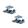 Outland Models Military Scenery Structure Deck Chair and Umbrella Set