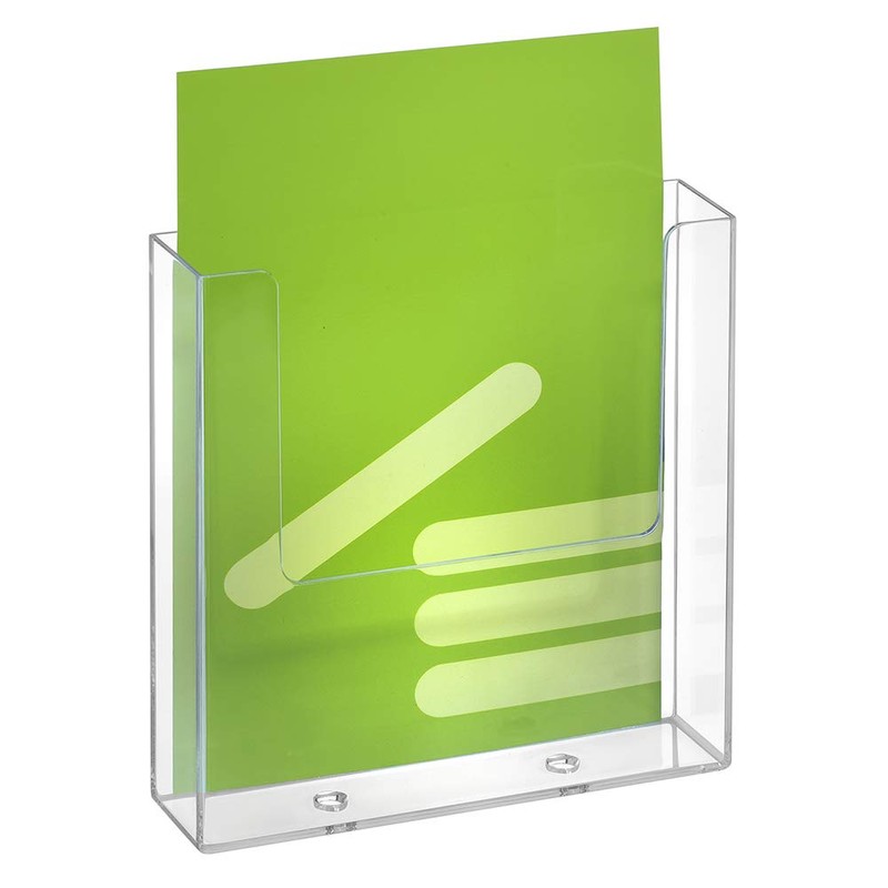 DIN A5 wall brochure holder with drill holes, brochure holder,