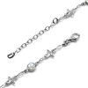Silvershake Natural Moonstone 925 Sterling Silver Intertwined Cross 7 to